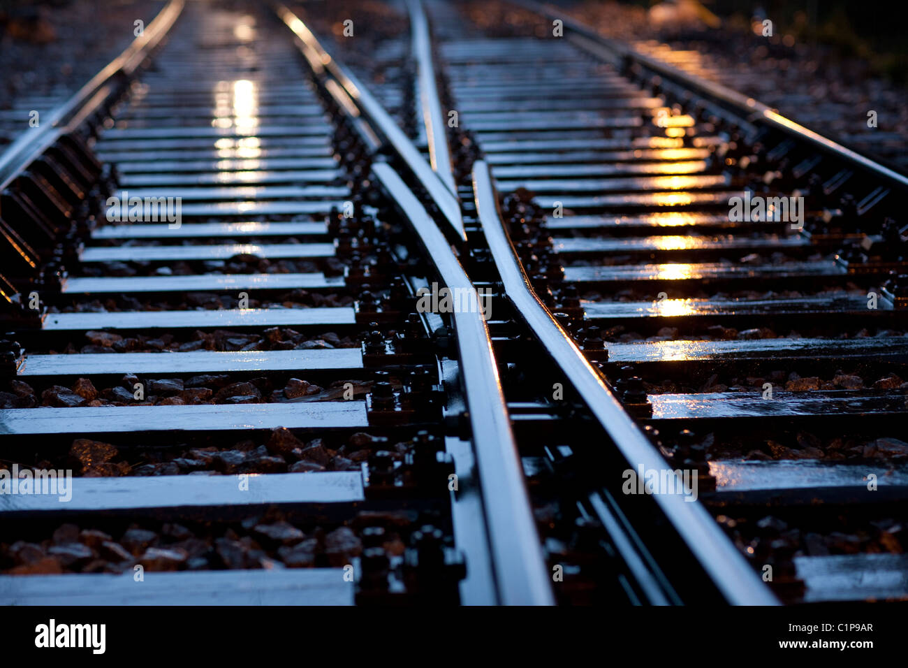 Railroad siding Stock Photo