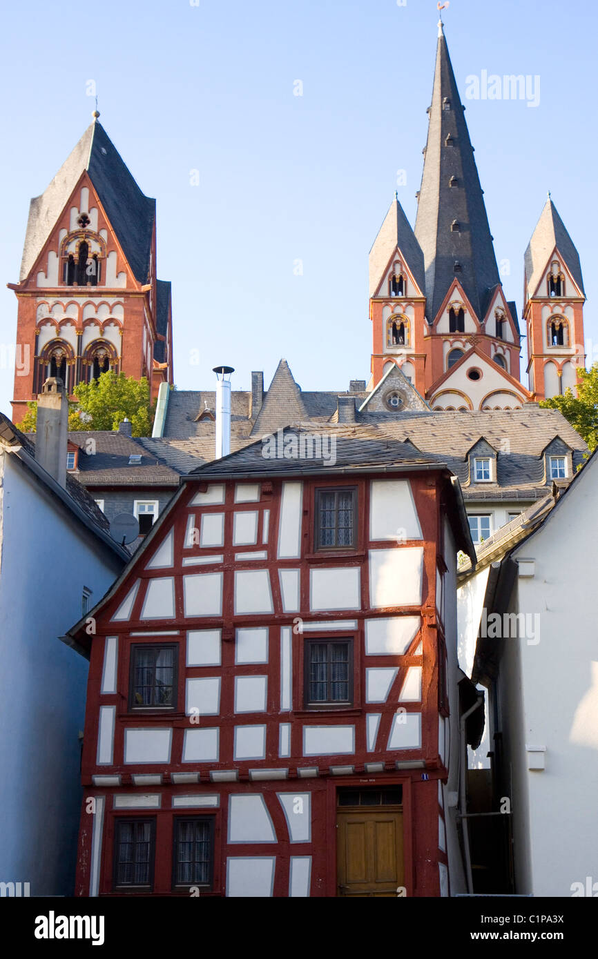 Germany, Limburg, cathedral and buildings Stock Photo