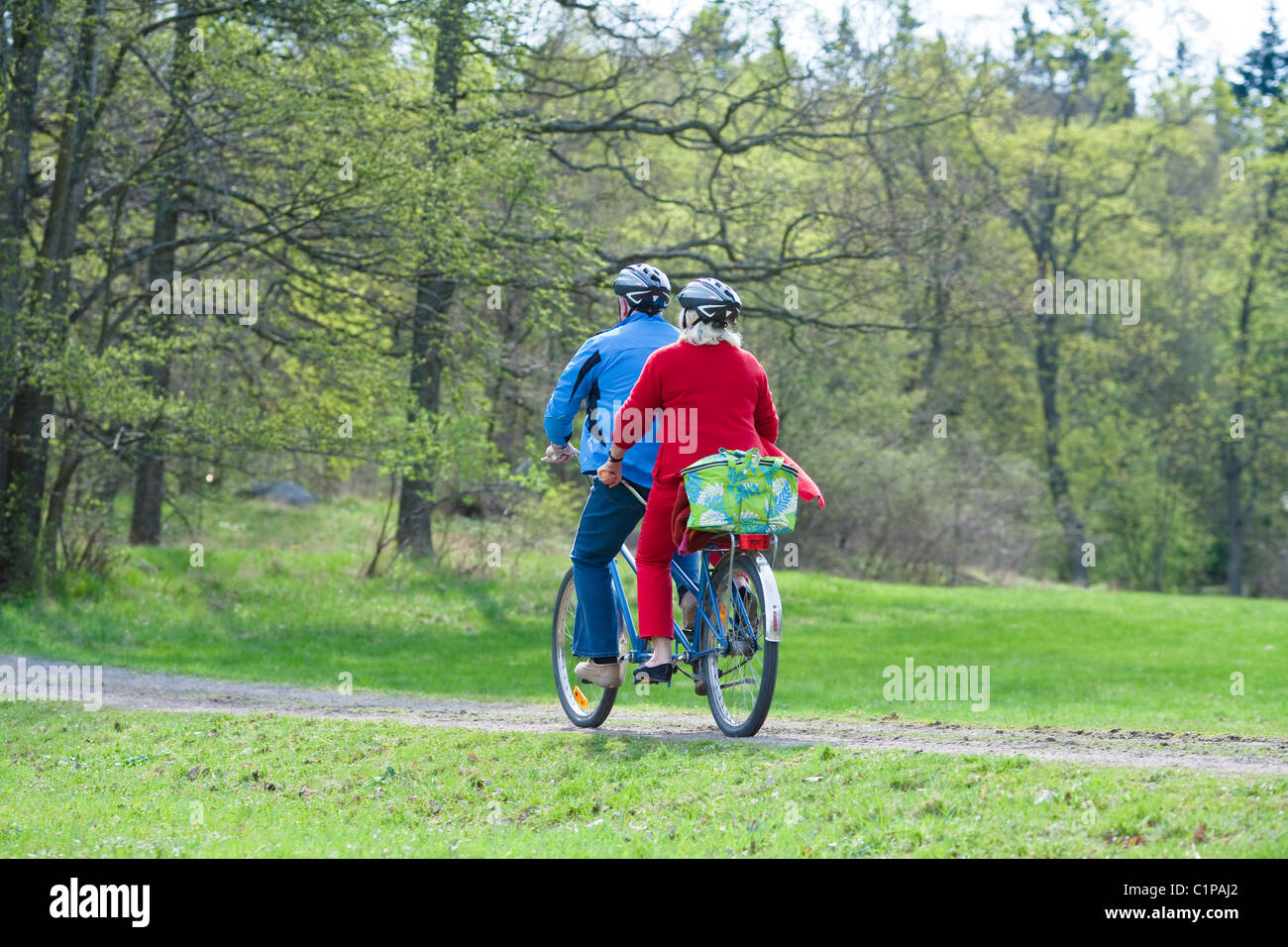Couple on tandem bike hires stock photography and images Alamy