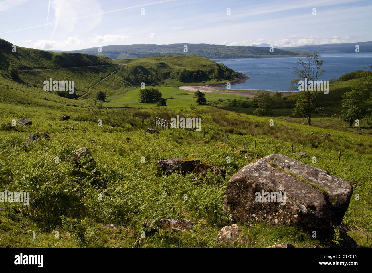Scotland, Ardnamurchan, Salen Bay on Loch Sunart Stock Photo