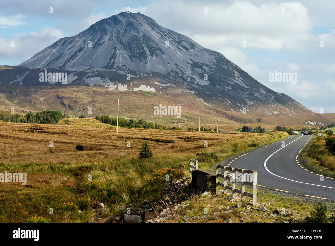 Republic of Ireland, County Donegal, Gweedore, Errigal Mountain Stock Photo