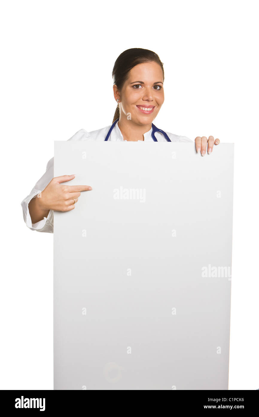 Doctor with board Stock Photo