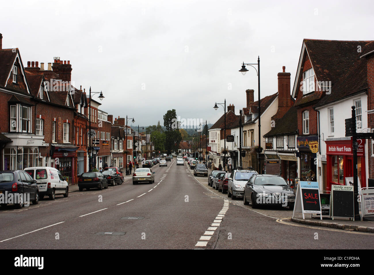 England, Sussex, Midhurst, main street through town Stock Photo