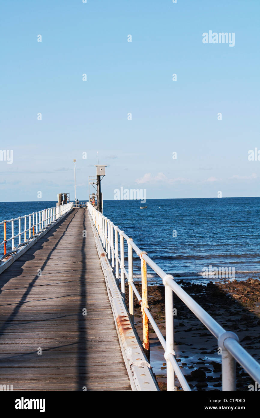 Australia, Queensland, Clump Point, View of jetty at seaside Stock Photo
