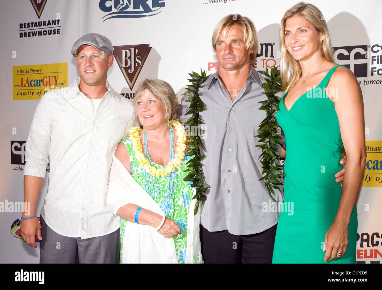 Laird Hamilton and his wife Gabrielle Reece with guests The Pacsun Pipeline Campaign Fundraiser for Cystic Fibrosis held in the Stock Photo