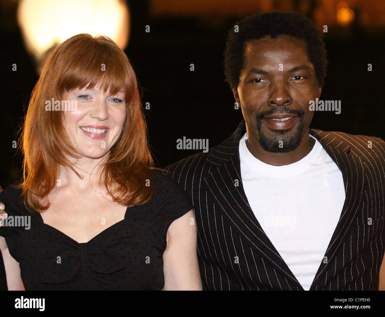 Isaach de Bankole and guest attends a premiere at The 44th Karlovy Vary International Film Festival Karlovy Vary, Czech Stock Photo
