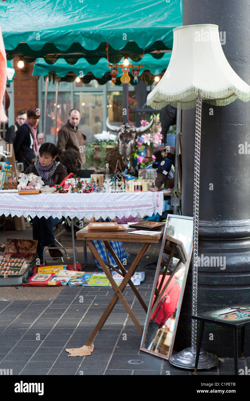 Spitalfields Antiques and Vintage Market Market. London UK Stock Photo