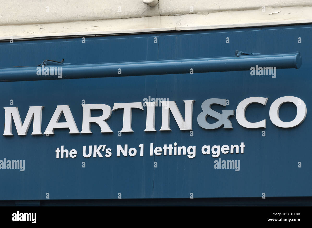 martin & co letting agent shop sign Stock Photo