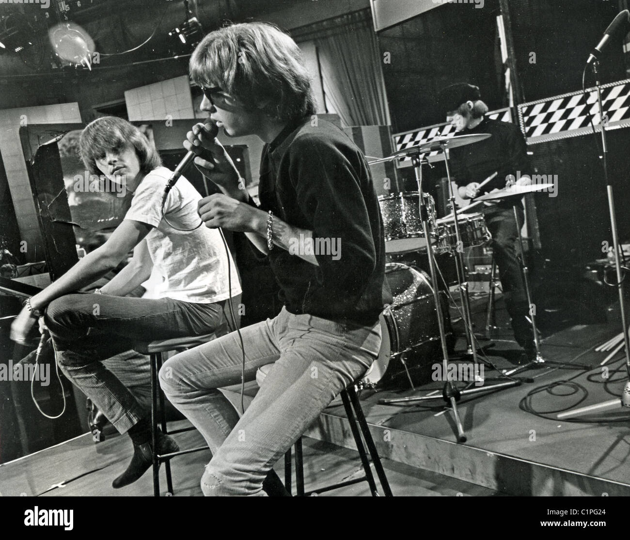 WALKER BROTHERS on Ready, Steady, Go in April 1965.. From left John