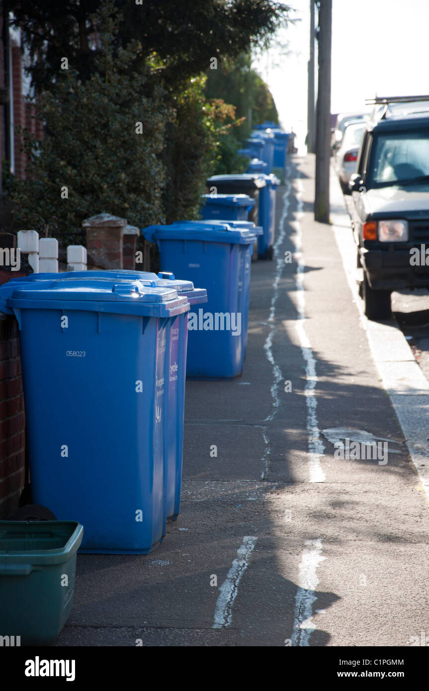 Blue Recycling Wheelie bins Household waste collection Norwich City