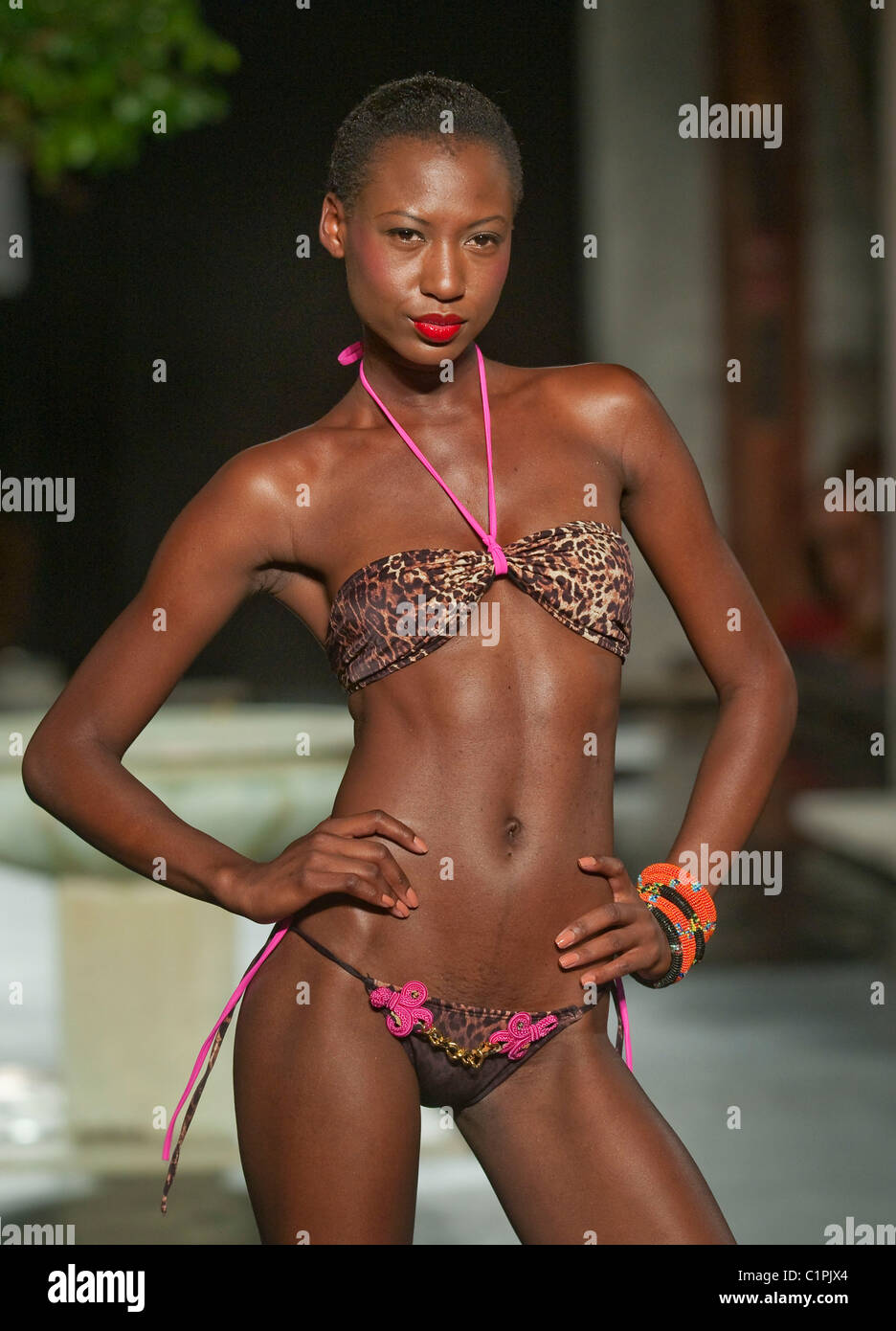 Model Mercedes-Benz Fashion Week Swim - Liliana Montoya High - Backstage  Miami, Florida - 19.07.09 Stock Photo - Alamy