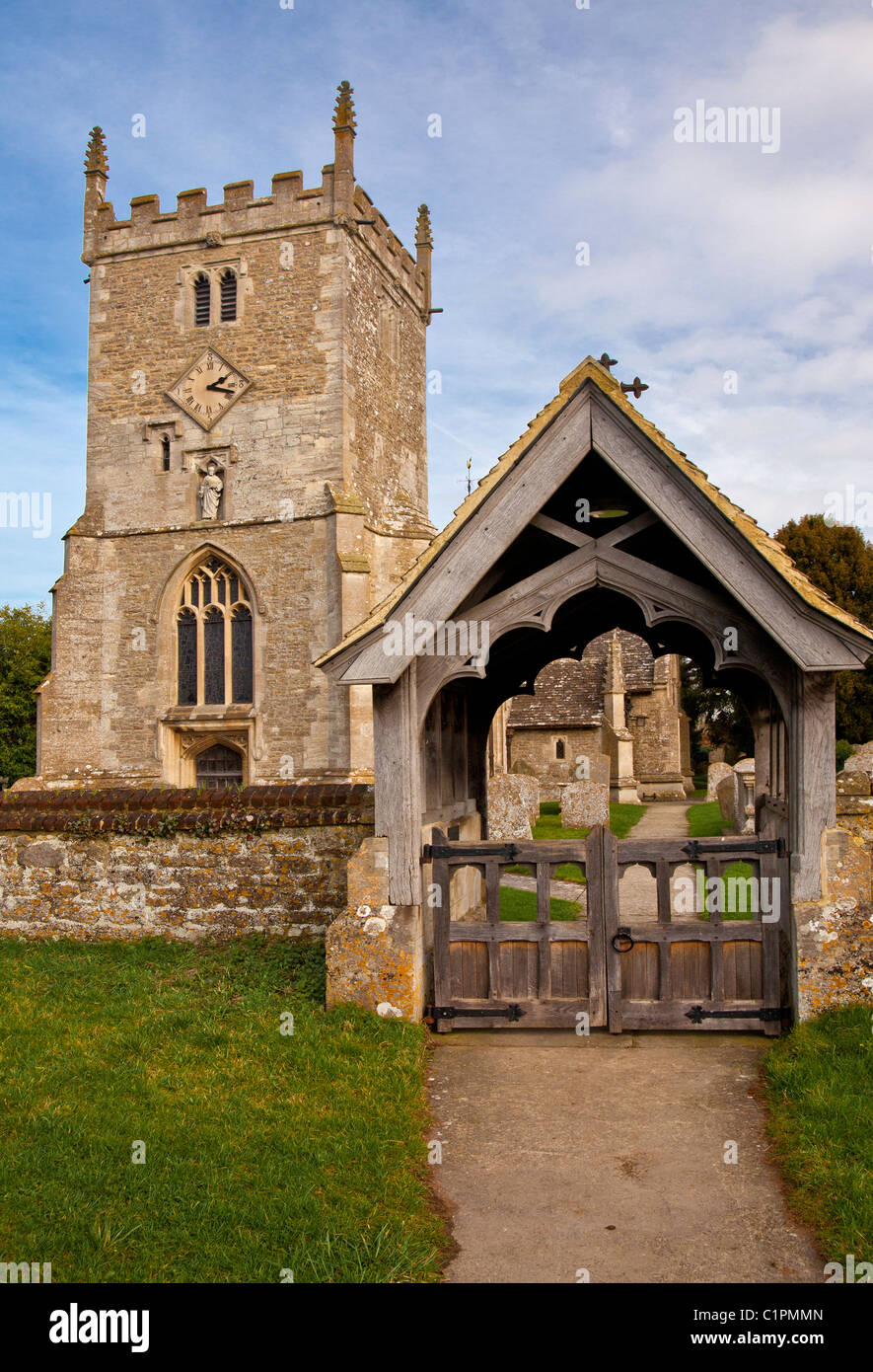 St Mary Magdalene, a typical Church of England, English village church in South Marston, Wiltshire, England, UK Stock Photo