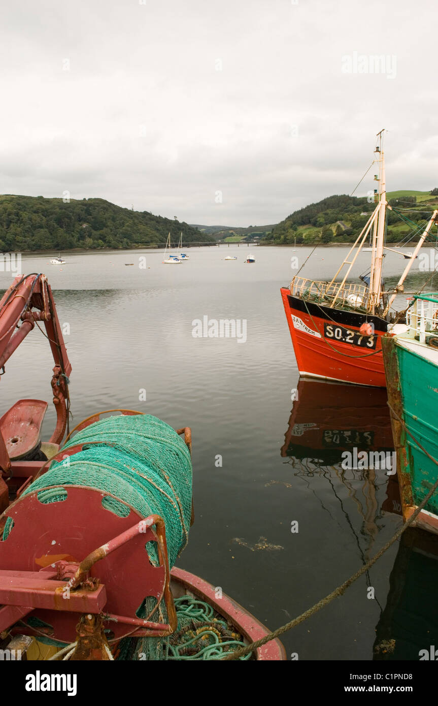 Republic of Ireland, County Cork, Union Hall, fishing boats in harbour Stock Photo Alamy