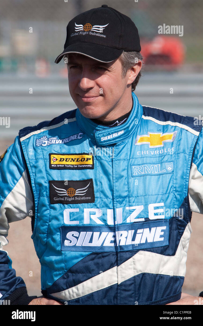 British Touring Car driver Jason Plato of team Siverline Chevrolet who drives a Chevrolet Cruze. Stock Photo