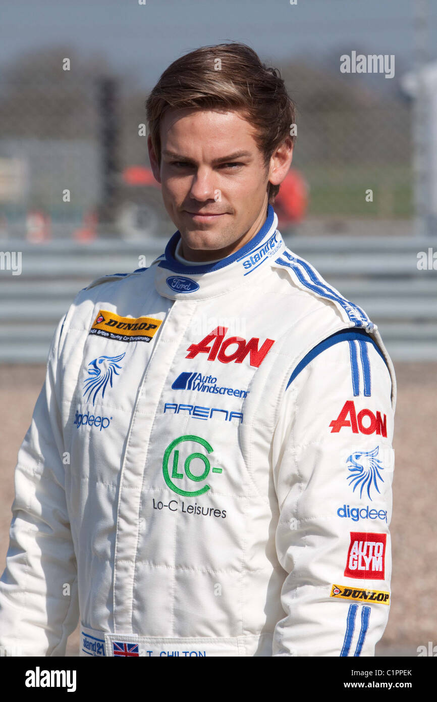 British Touring Car driver Tom Chilton of team Team Aon who drives a Ford Focus. Stock Photo