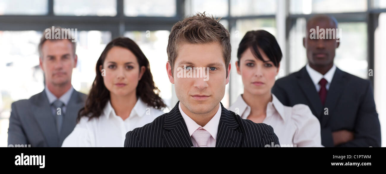 Portrait of a united business team looking at the camera Stock Photo ...