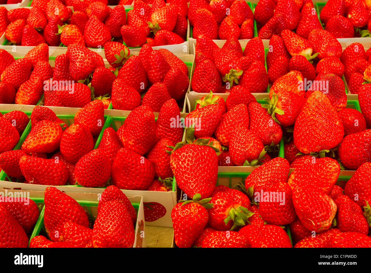 Strawberries on Shelf California USA Stock Photo Alamy