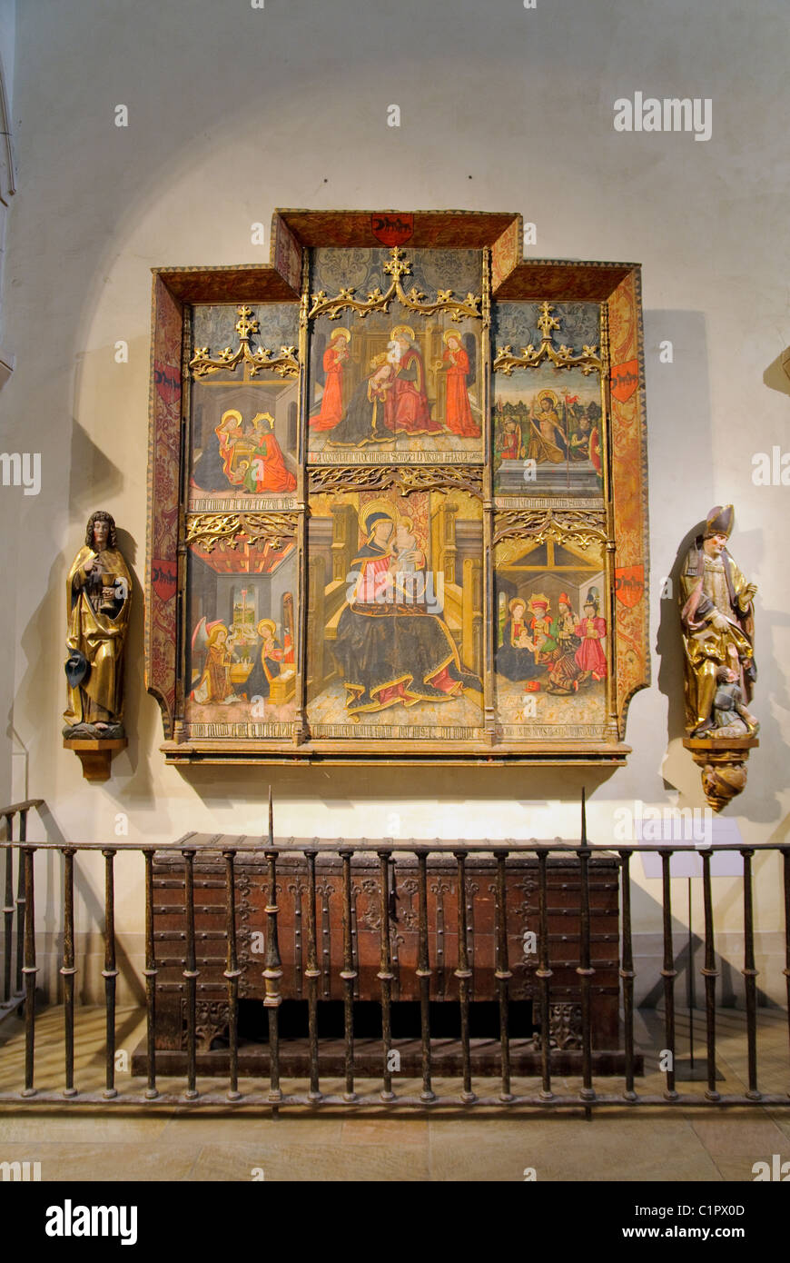 Altarpiece, Virgin and Child Enthroned with Scenes from the Life of the ...