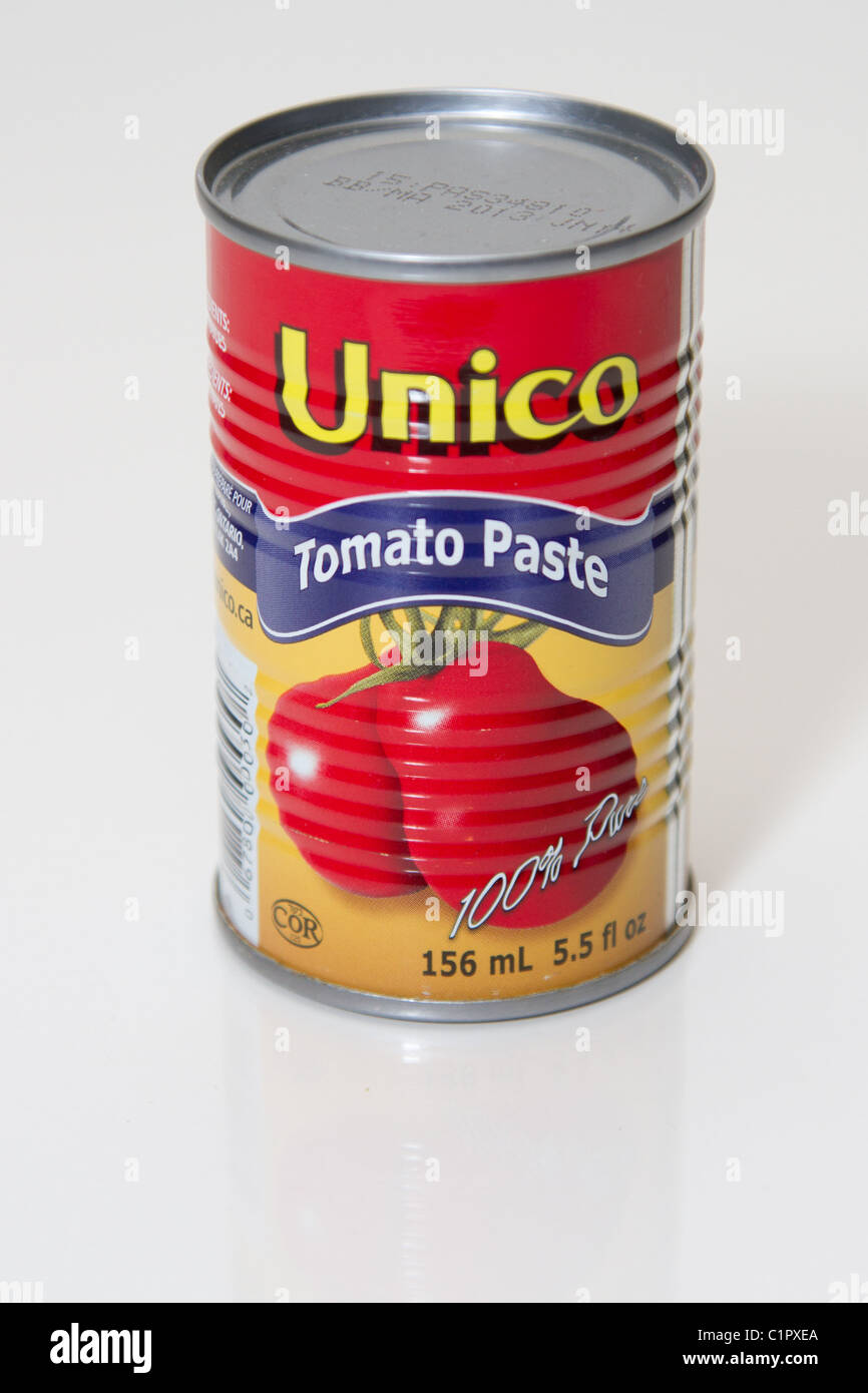 Unico Tomato Paste Can Stock Photo