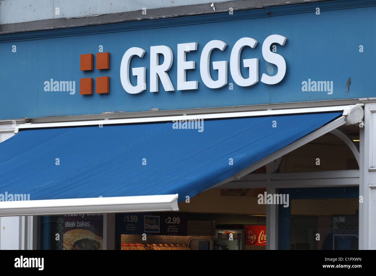 greggs shop sign Stock Photo Alamy