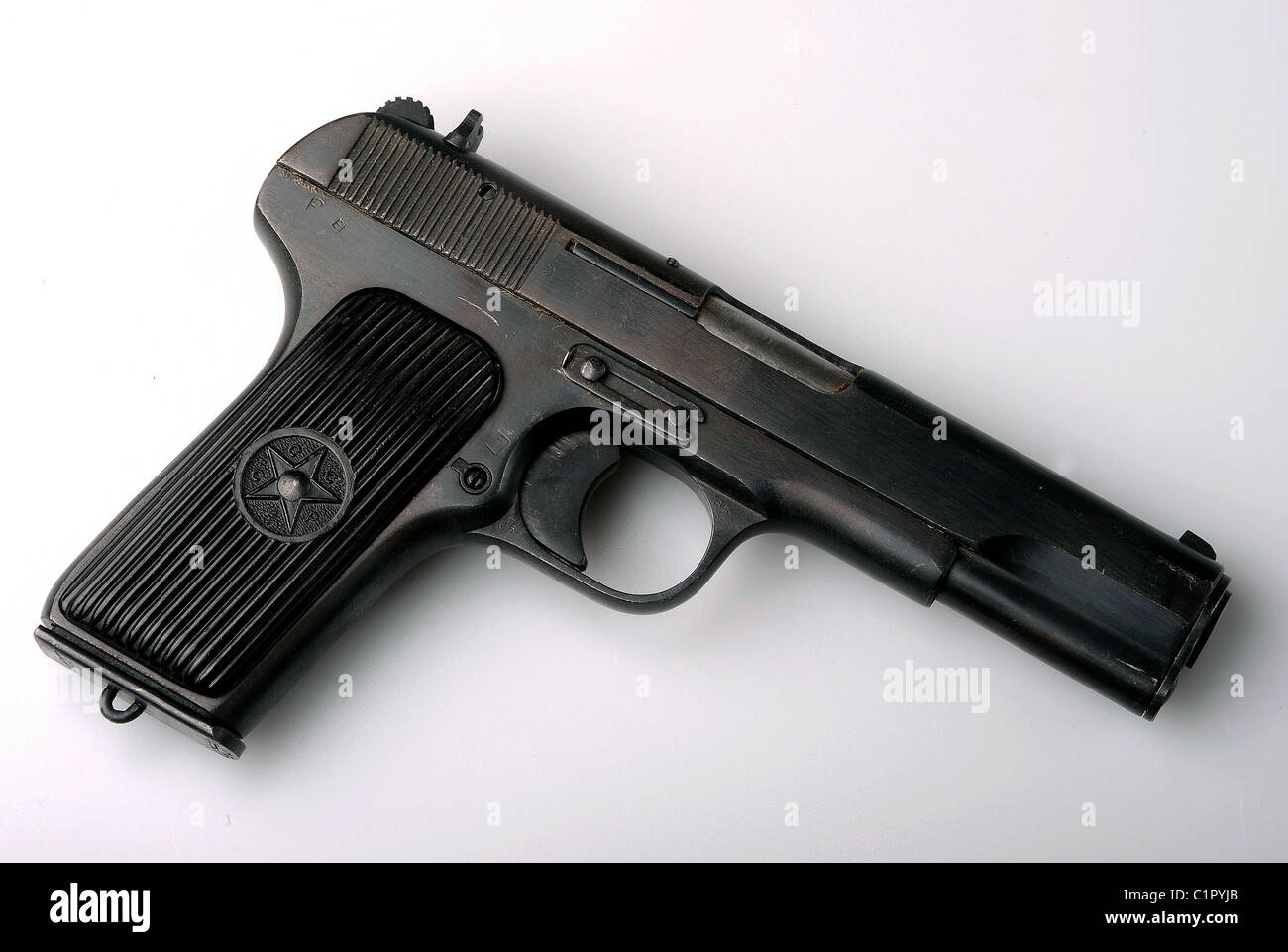 A Russian Tokarev automatic pistol Stock Photo