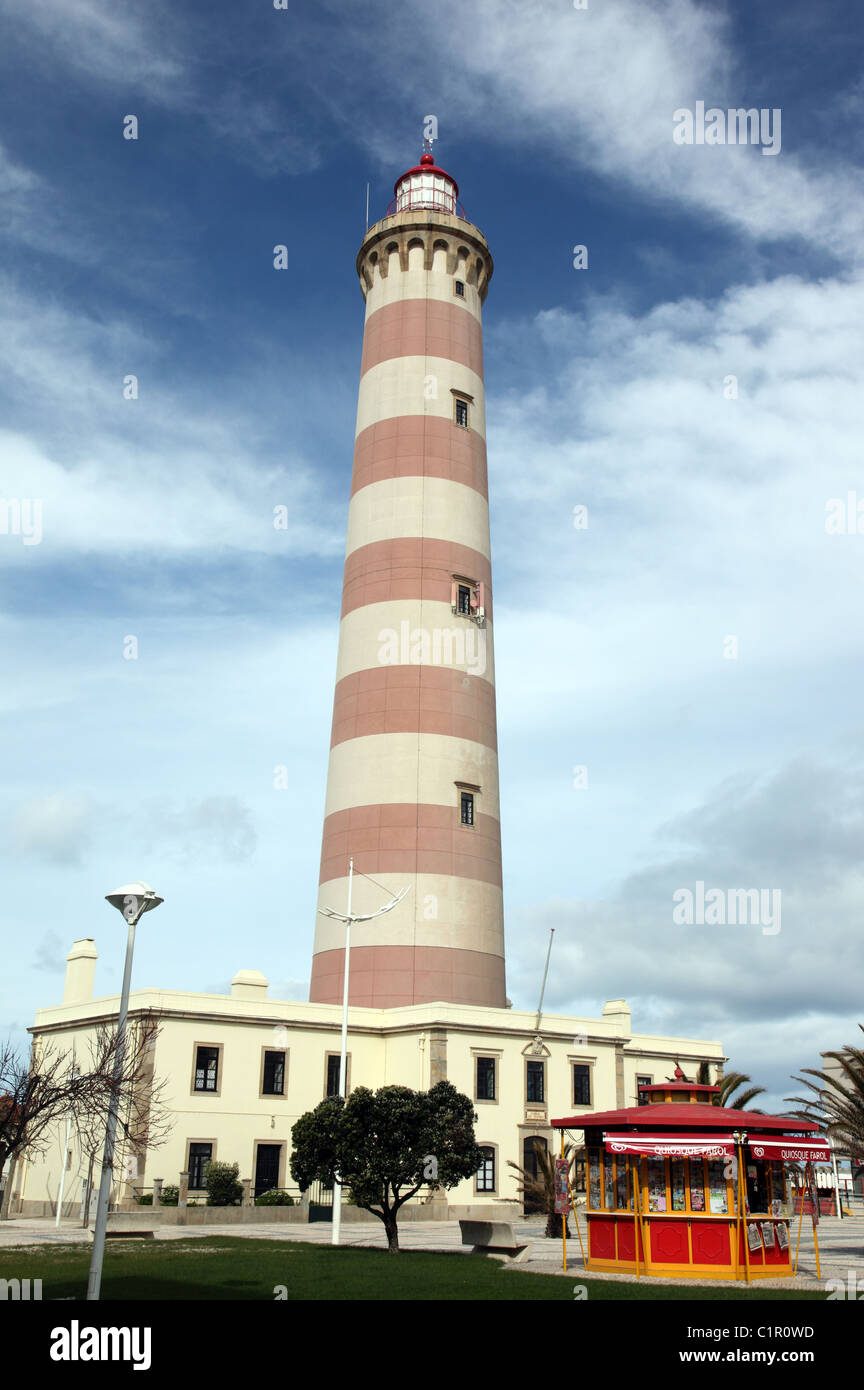 Barra Lighthouse, tallest lighthouse in Portugal Stock Photo