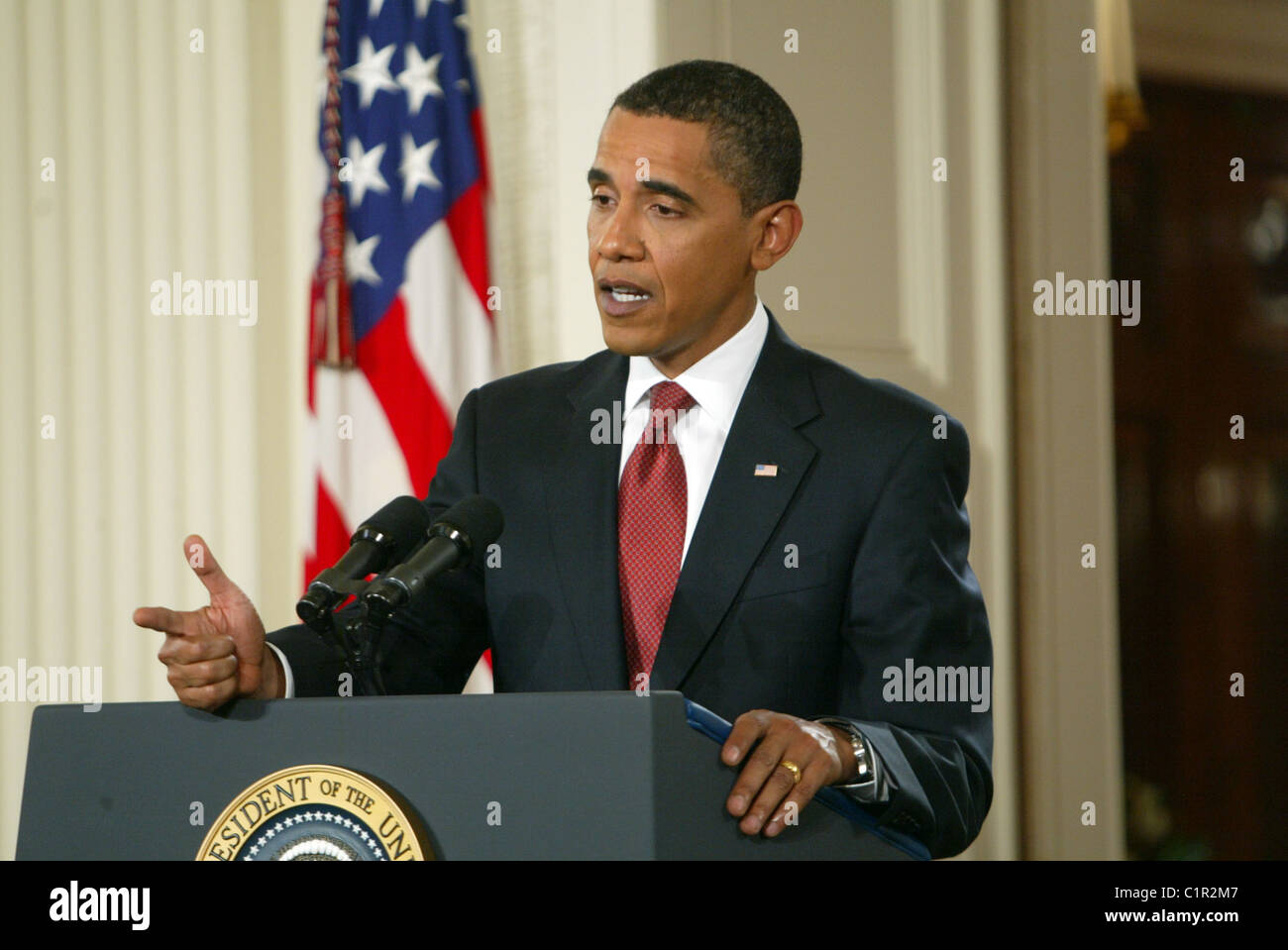 President Barack Obama holds a prime time televison news conference to ...