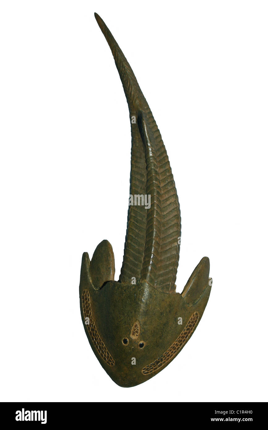 Model Of A Cephalaspis, an Early Devonian European Fish Stock Photo