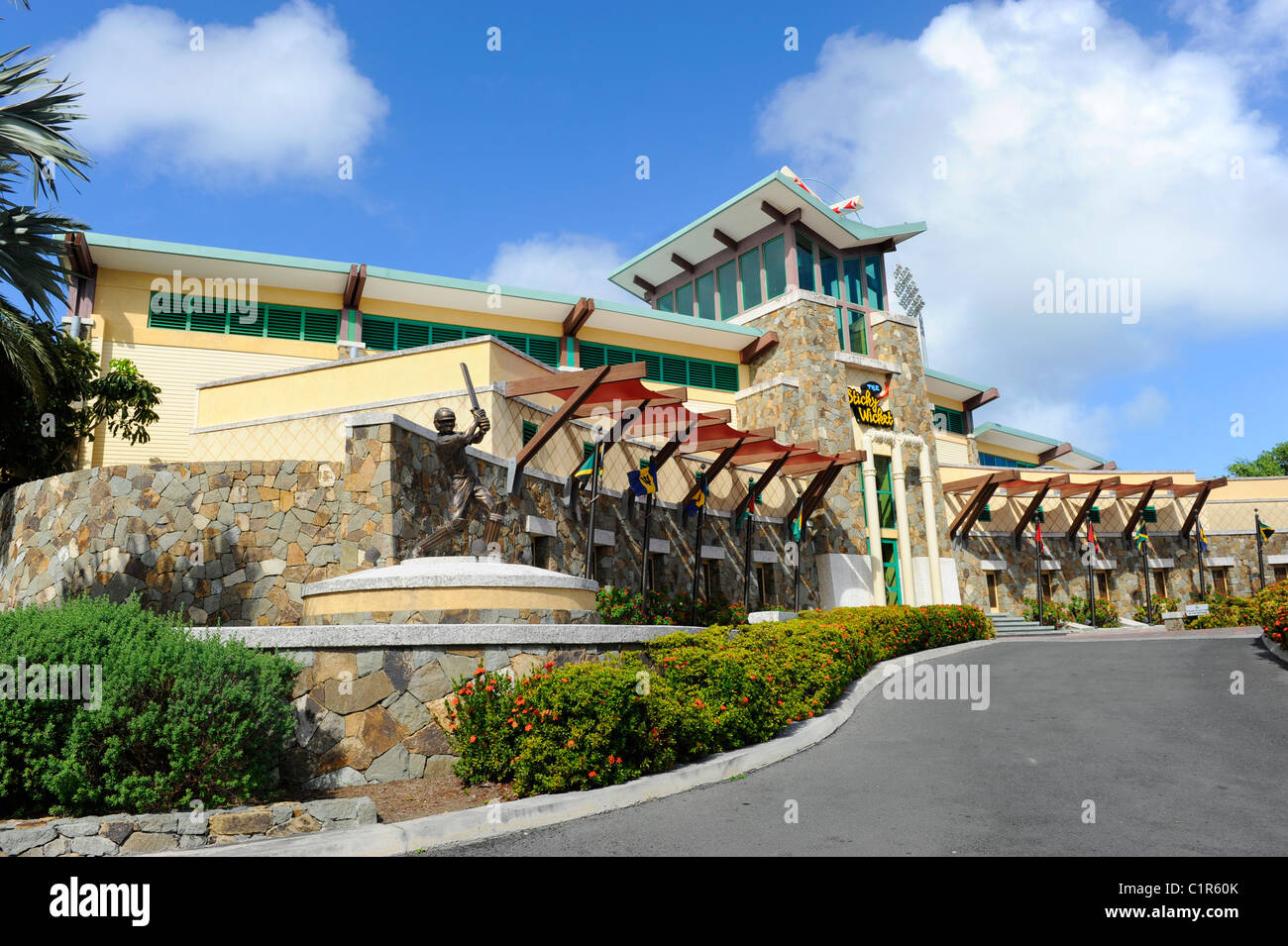 Sticky Wicket Cricket Stadium Restaurant St. John's Antigua Caribbean Cruise NCL Stock Photo