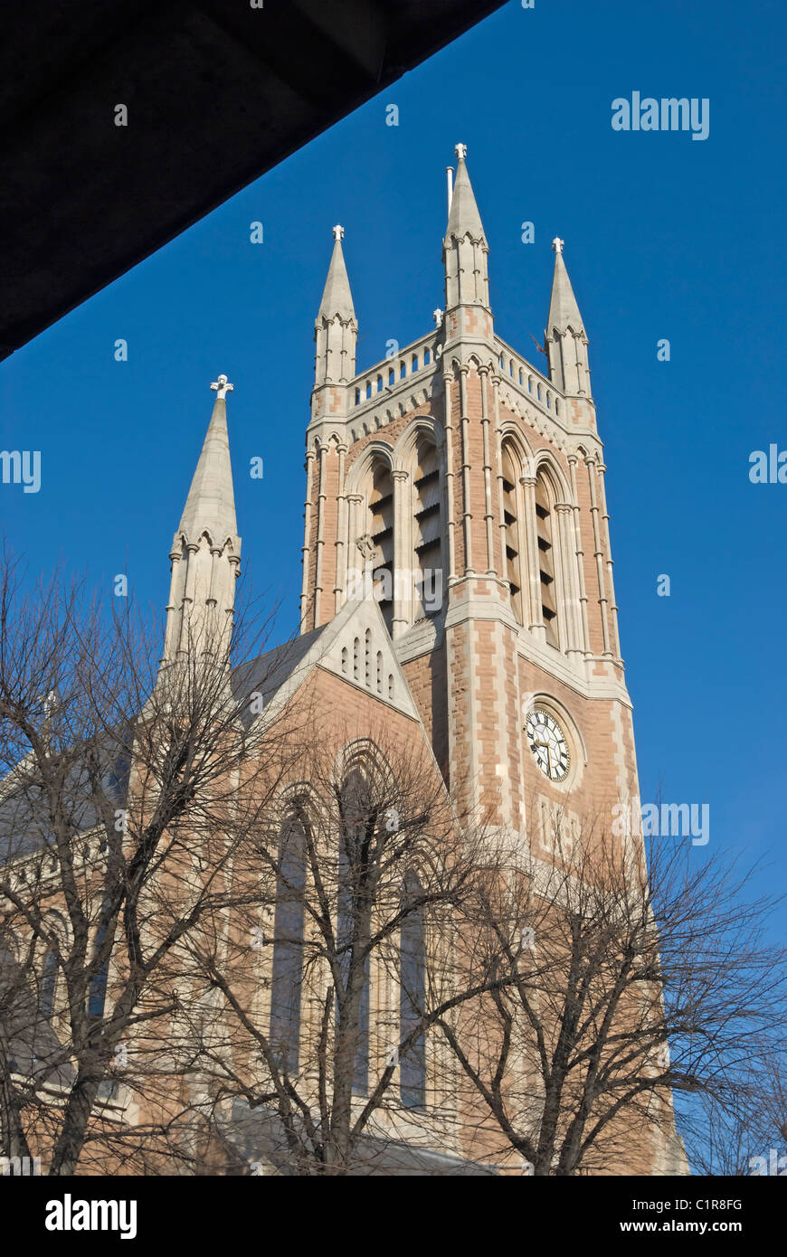 st paul's church, hammersmith, london, england, seen from beneath the