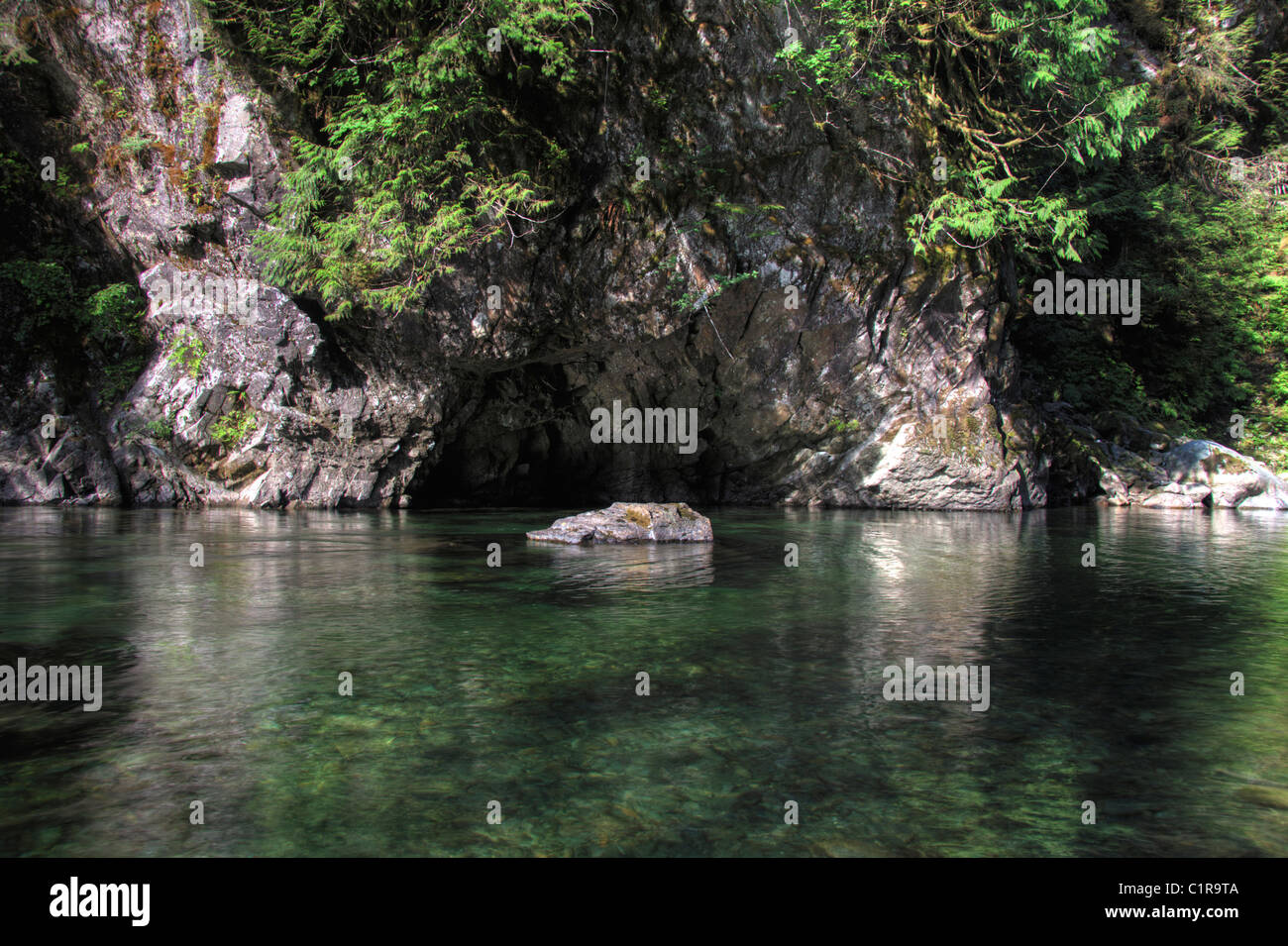 Clear pools along Chehalis River flowing through Canyon, near Harrison