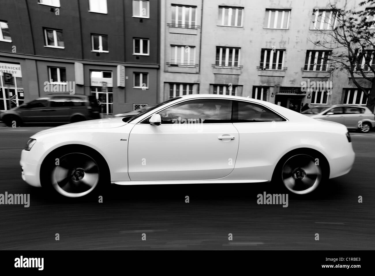 Sports car side view Black and White Stock Photos & Images - Alamy
