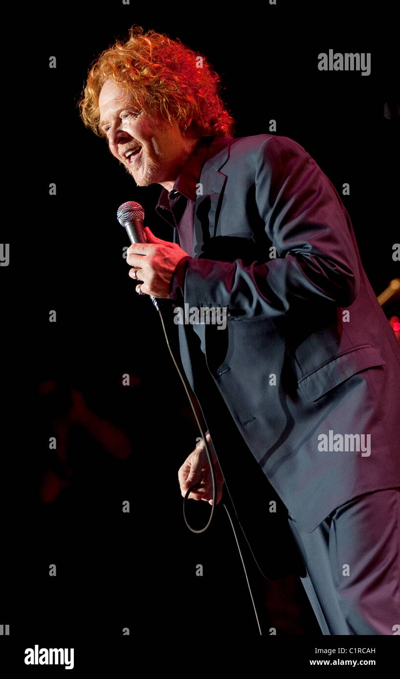 Mick Hucknall of Simply Red performing at Liverpool Echo Arena as part of  the Summer Pops events. Liverpool, England Stock Photo - Alamy