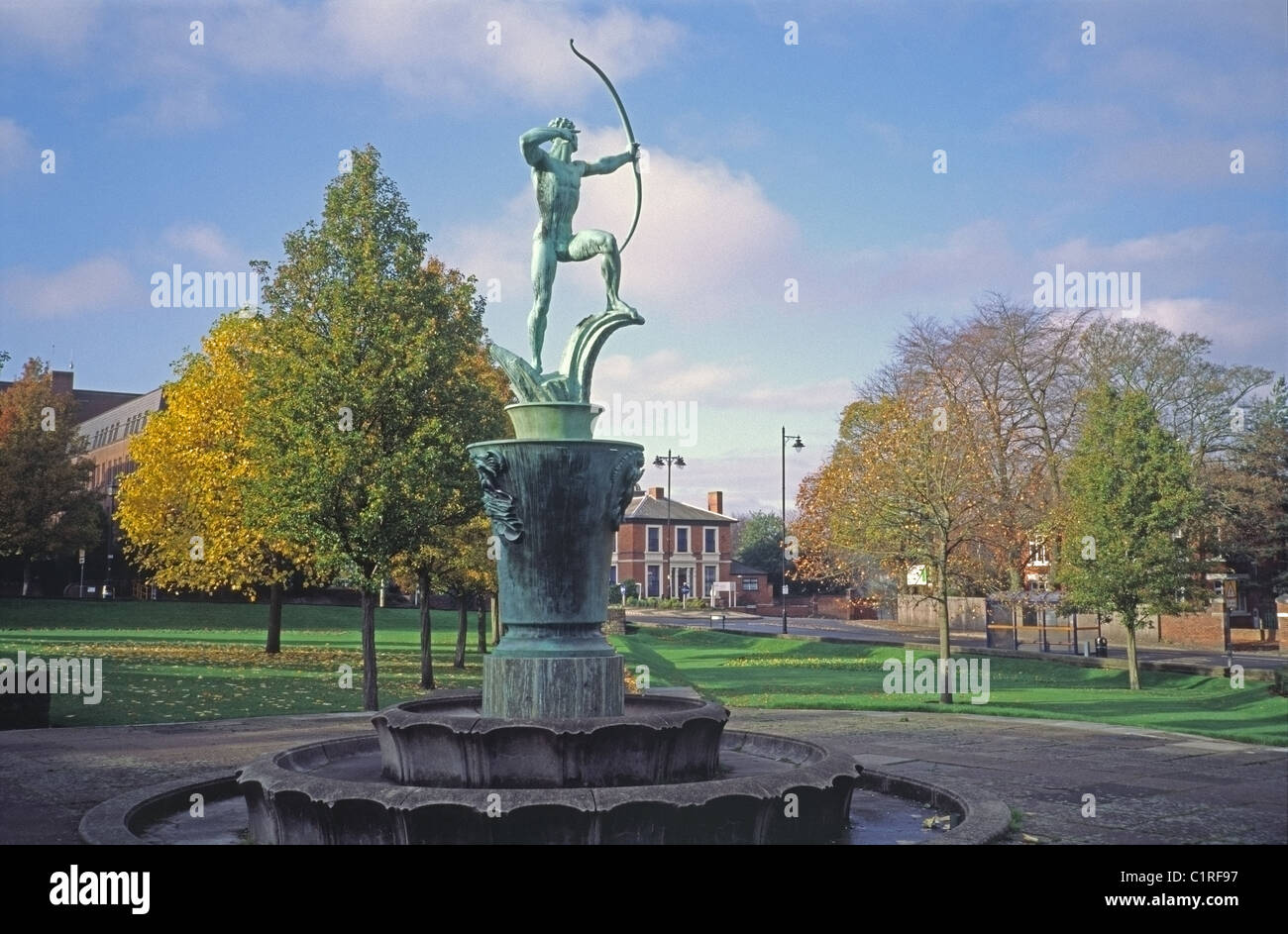 Statue of Eros in Coronation Public Gardens, Dudley, West Midlands, UK Stock Photo