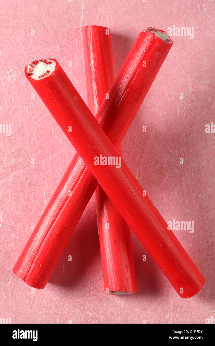 BRIGHTON ROCK CANDY STICKS Stock Photo