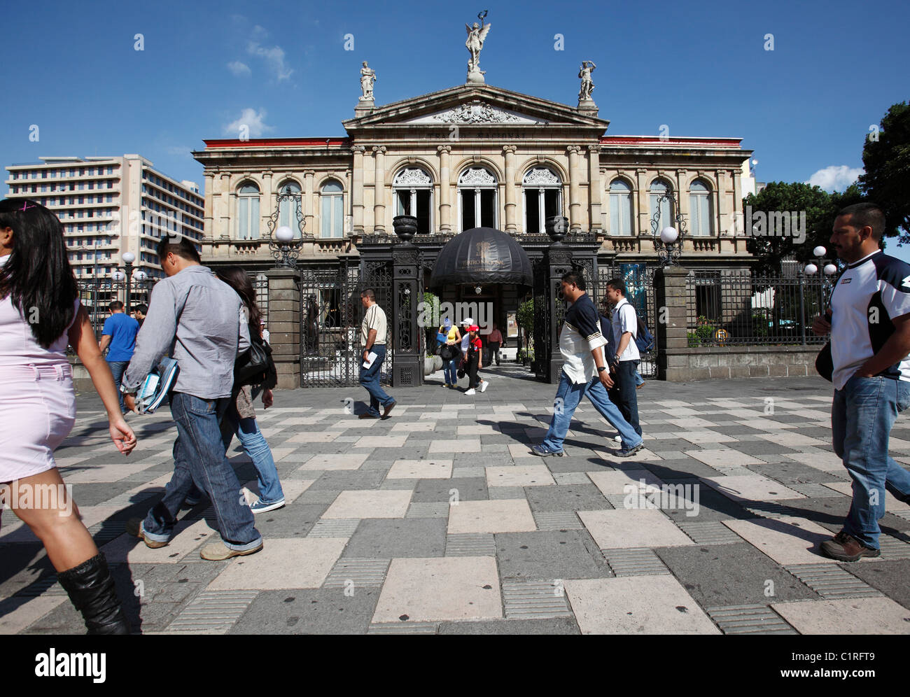 Plaza de la Cultura, Teatro Nacional, San Jose, Costa Rica Stock Photo