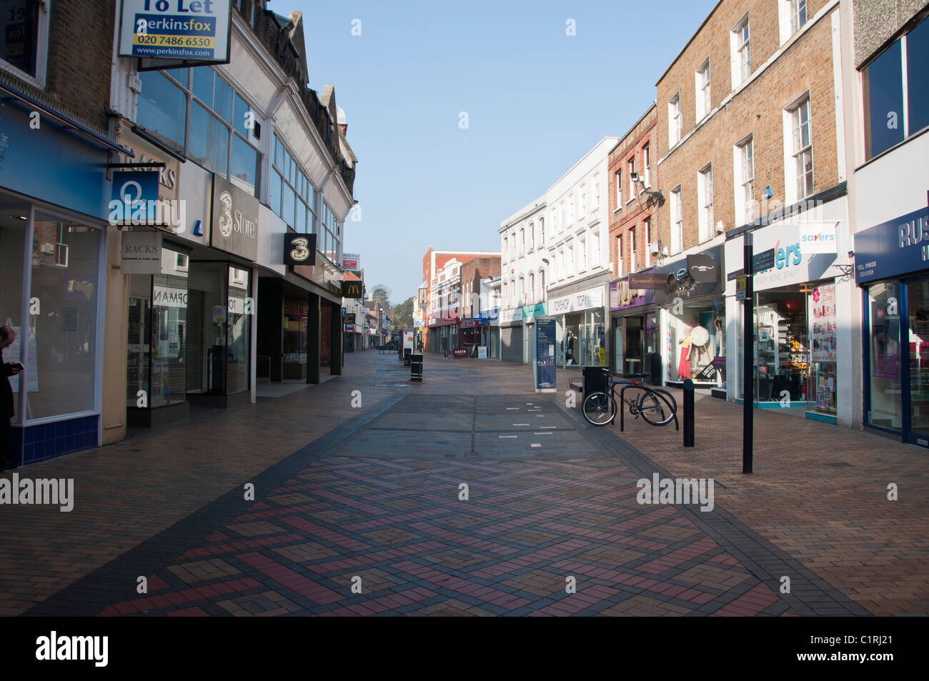 Maidenhead pedestrianised shopping street. Berkshire. UK Stock Photo