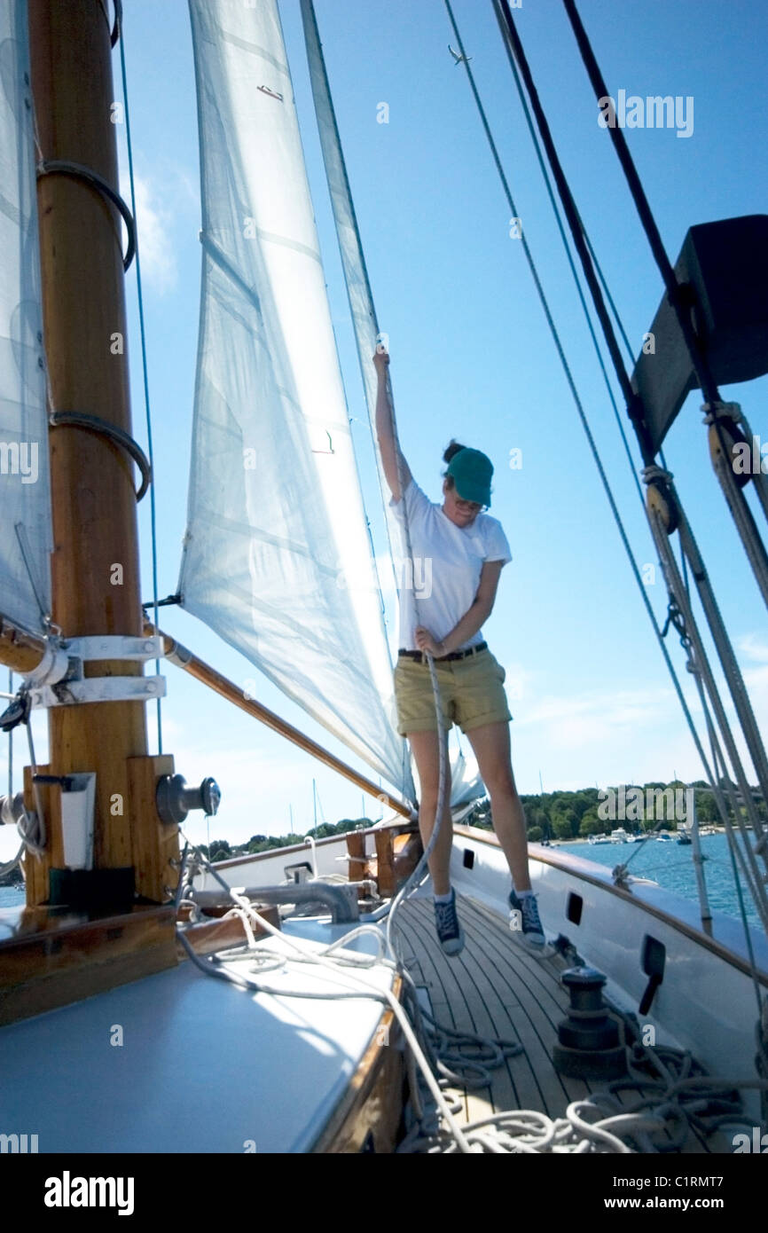 Sailing on a sunny summer day Stock Photo