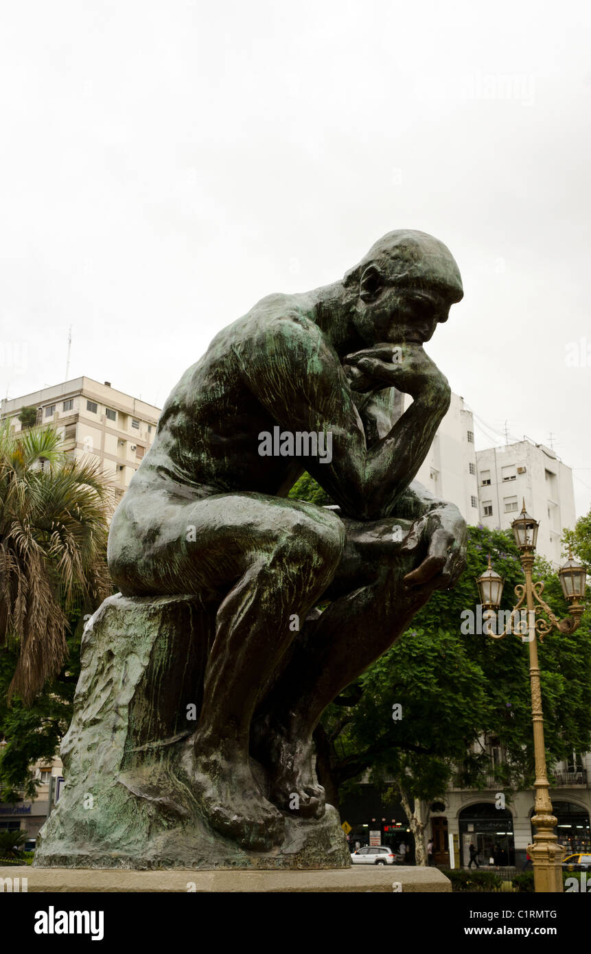 Statue of thinking man (The Thinker) Buenos Aires, Argentina Stock Photo