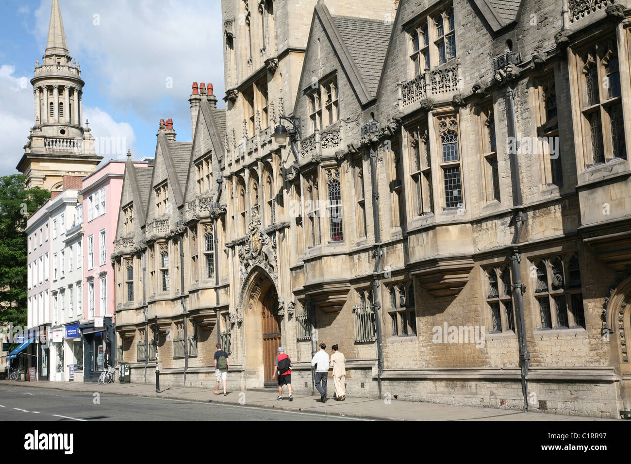 Oxford High Street and Brasenose College Stock Photo