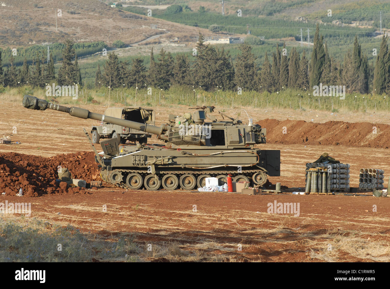 An M109 self-propelled howitzer of the Israel Defense Forces. Stock Photo