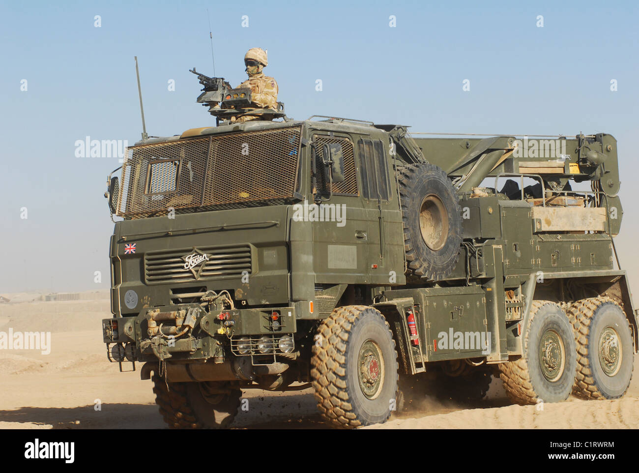 A British Army Foden 6x6 heavy recovery vehicle. Stock Photo