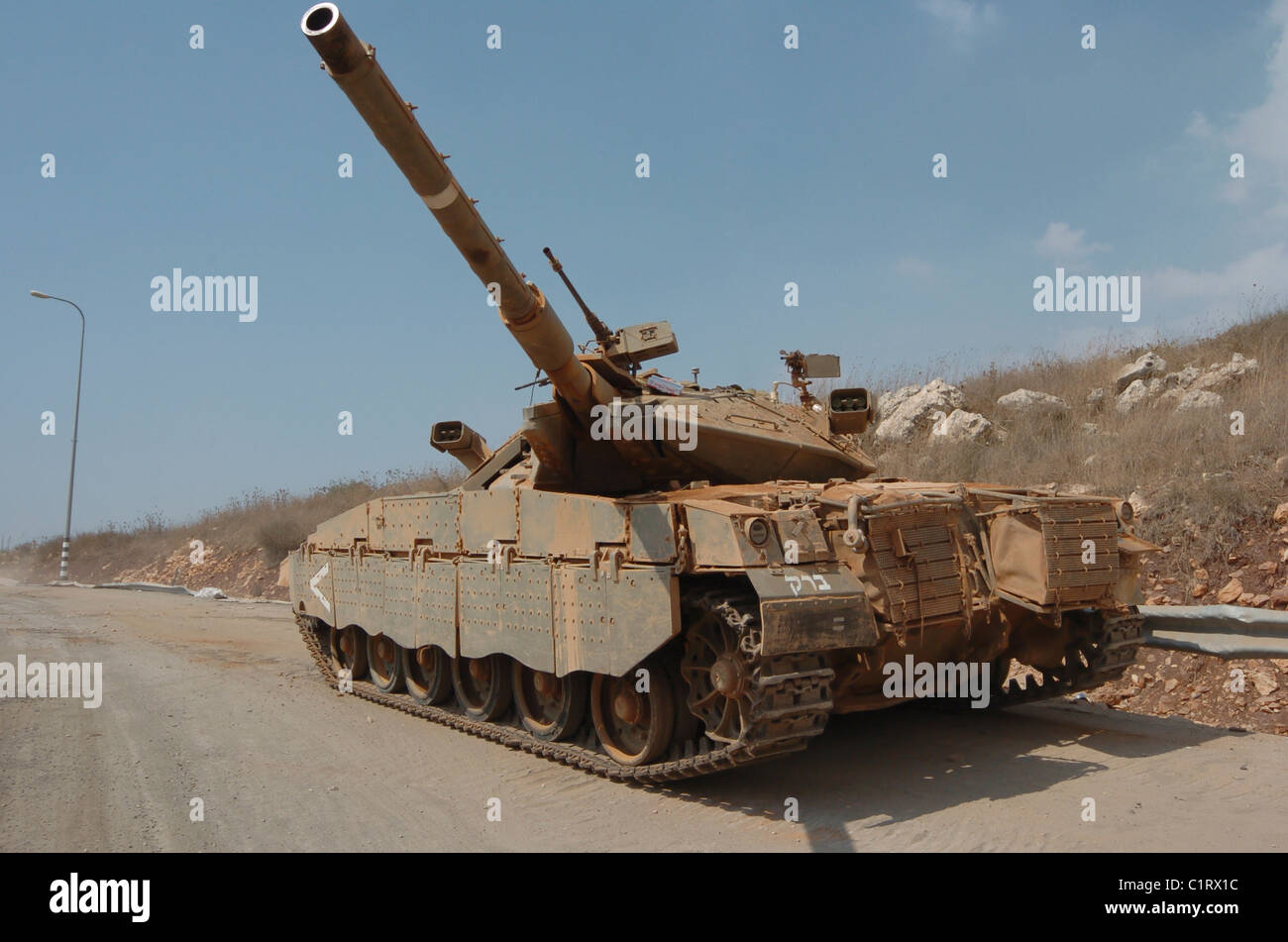 The Merkava Mark III-D main battle tank of the Israel Defense Force. Stock Photo