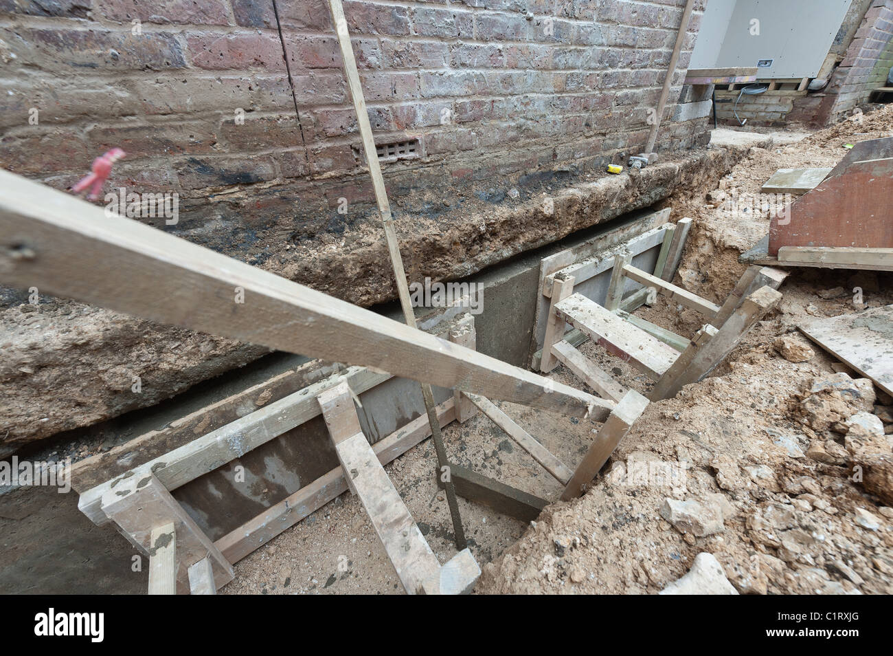 Self build home extension project building extra rooms, office space