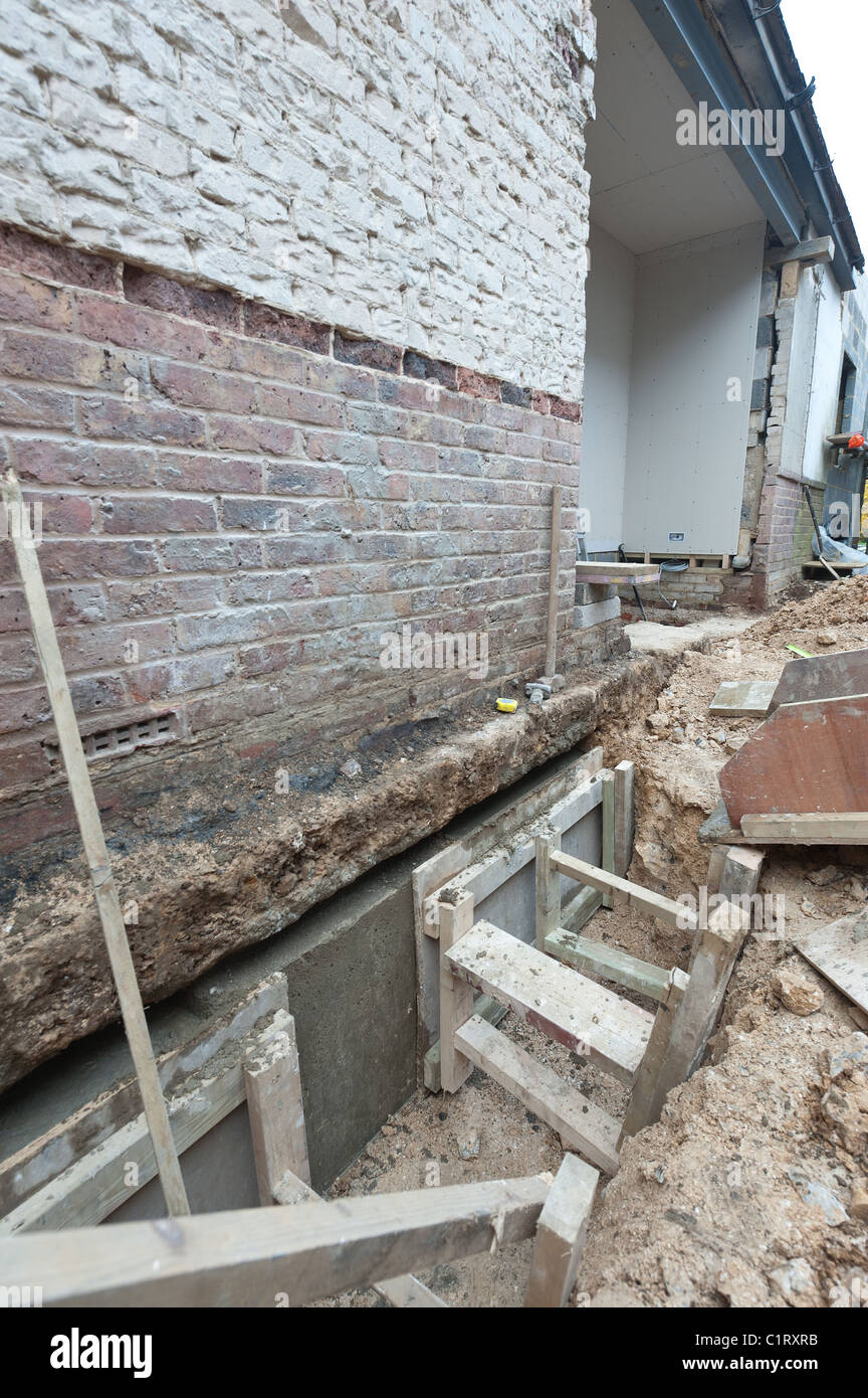 Self build home extension project building extra rooms, office space