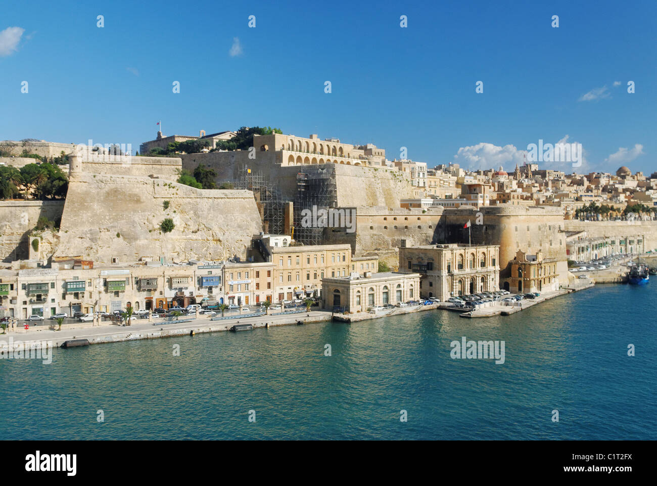 Valletta from the Air, Malta Stock Photo
