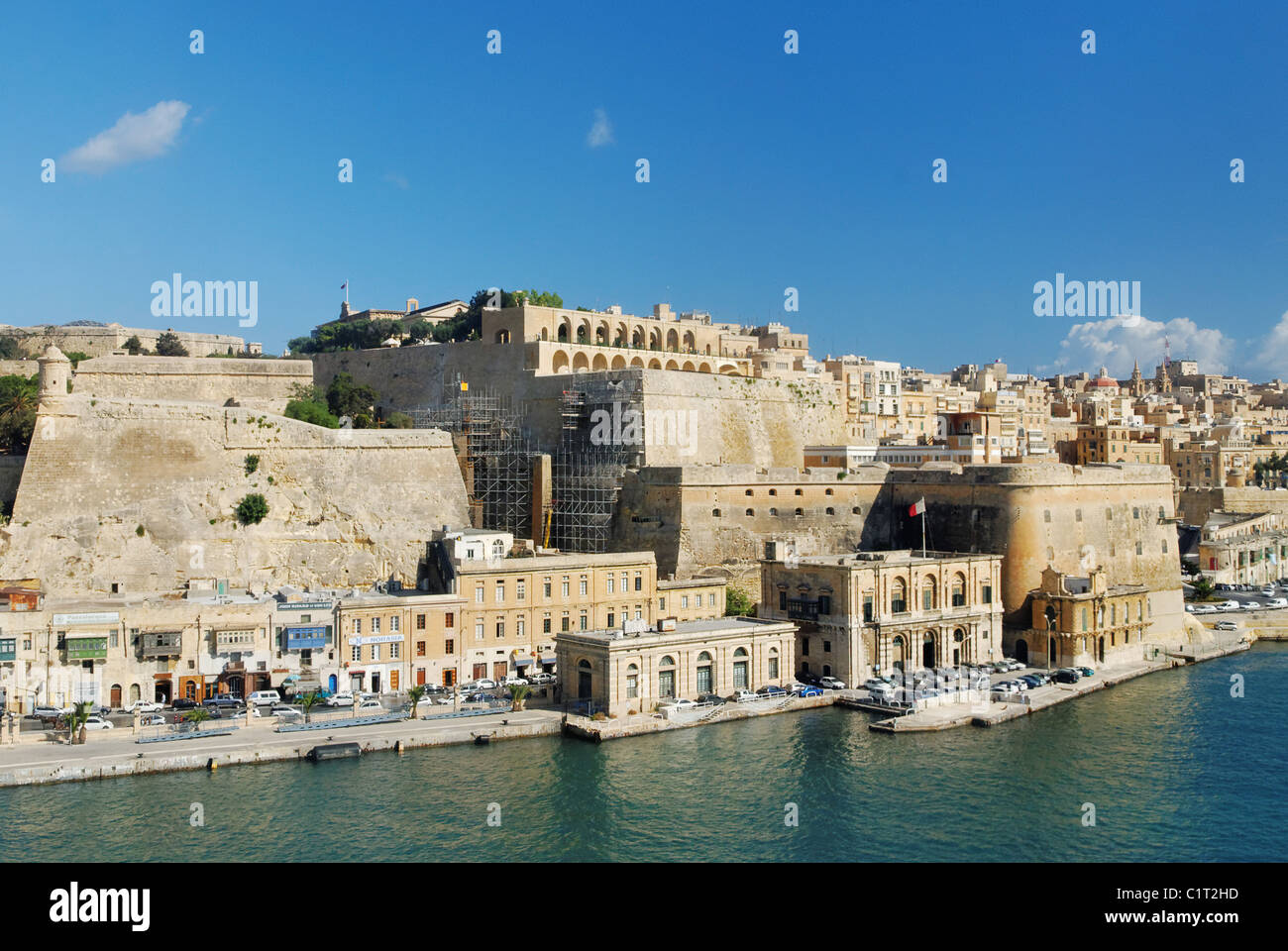 Valletta from the Air, Malta Stock Photo