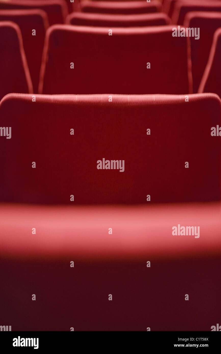 Empty theater seats, cropped Stock Photo