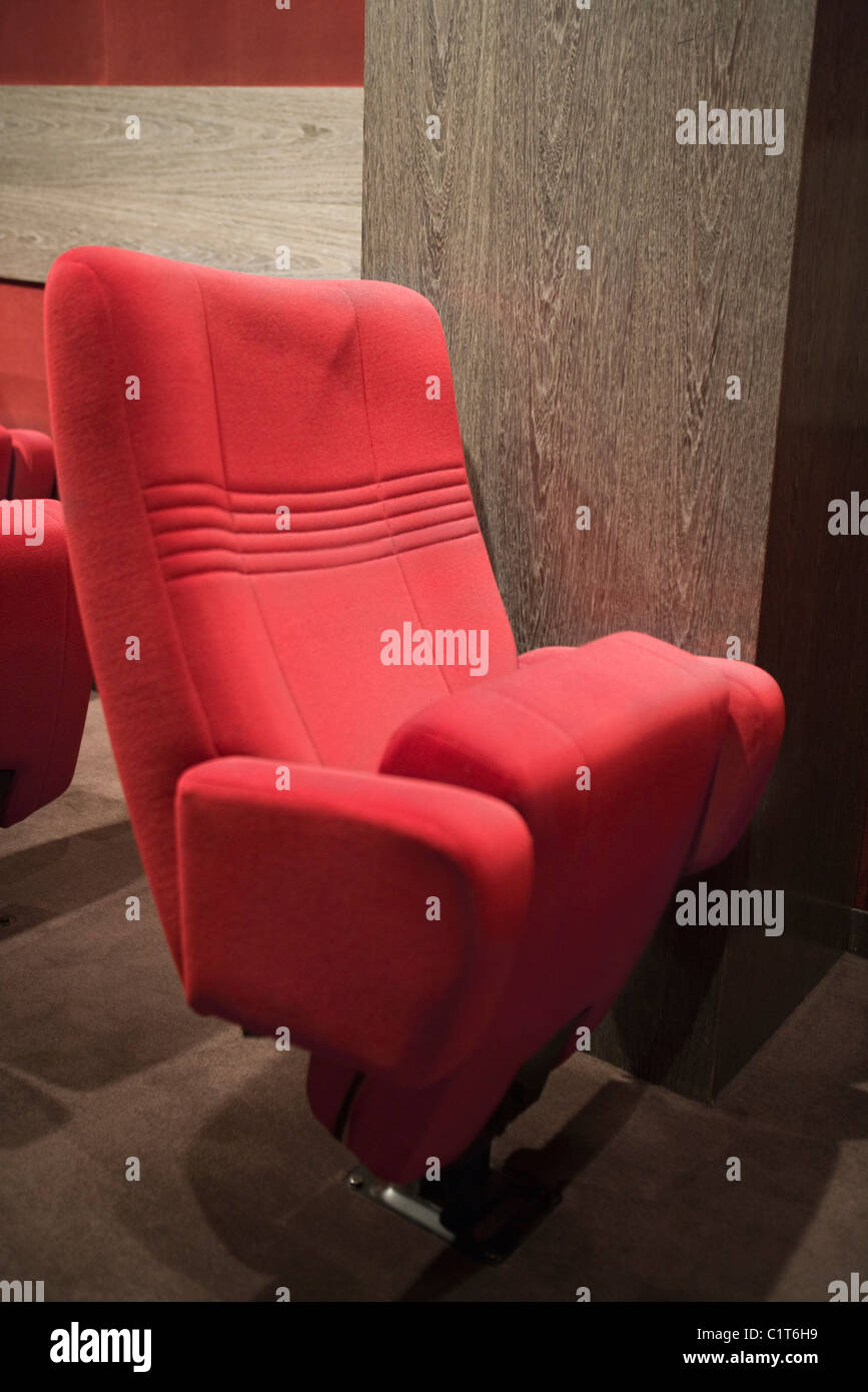 Empty seats in movie theater Stock Photo