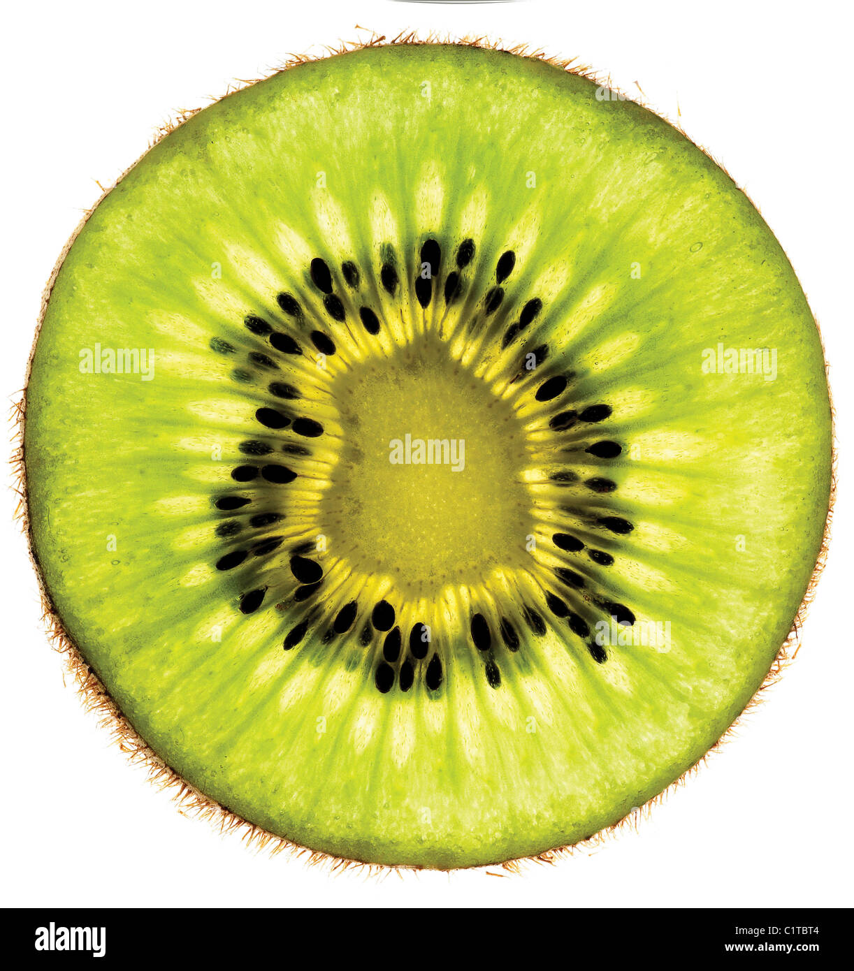 a slice of tasty kiwi fruit Stock Photo